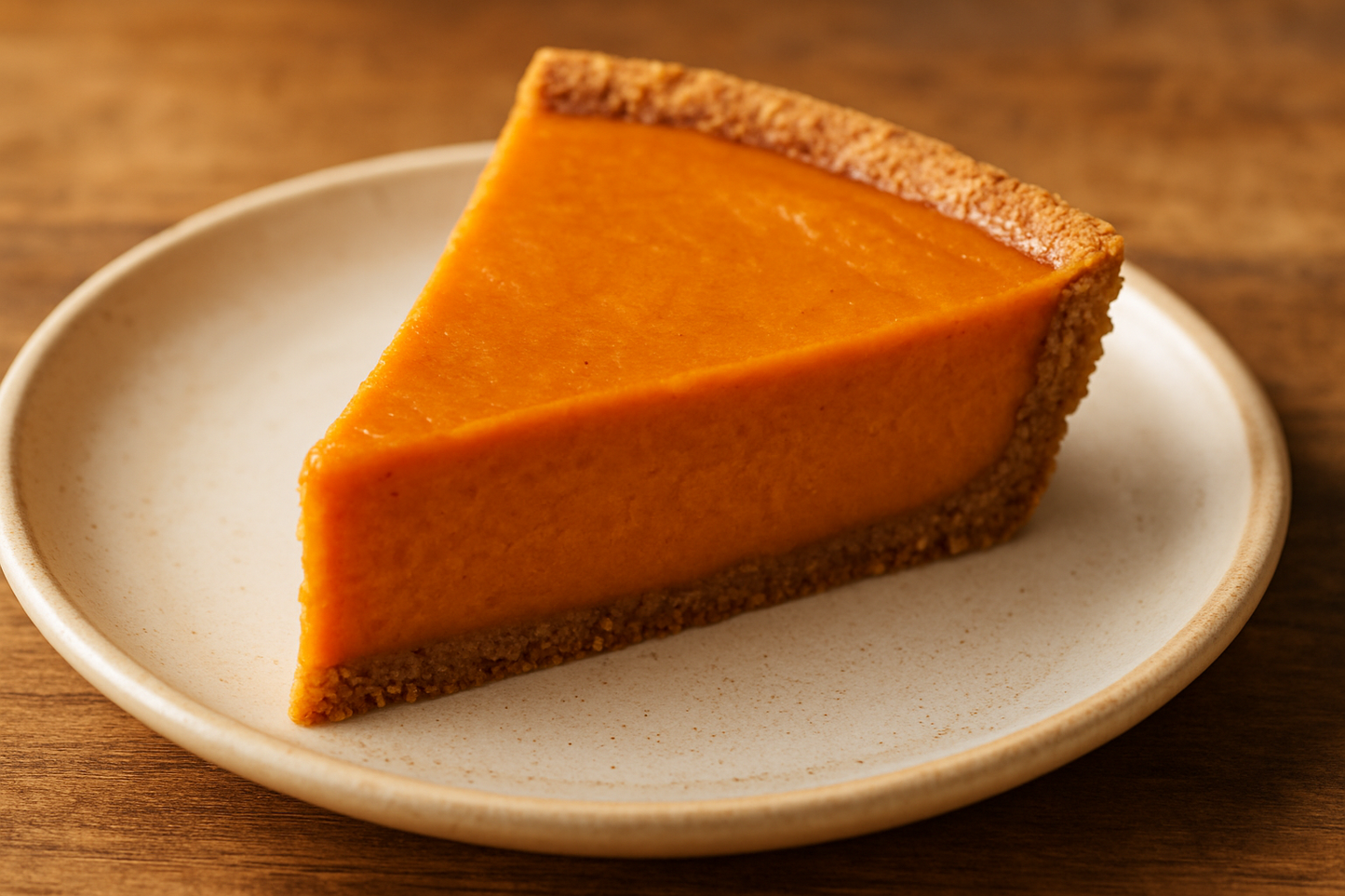 graham cracker crusted sweet potato pie slice