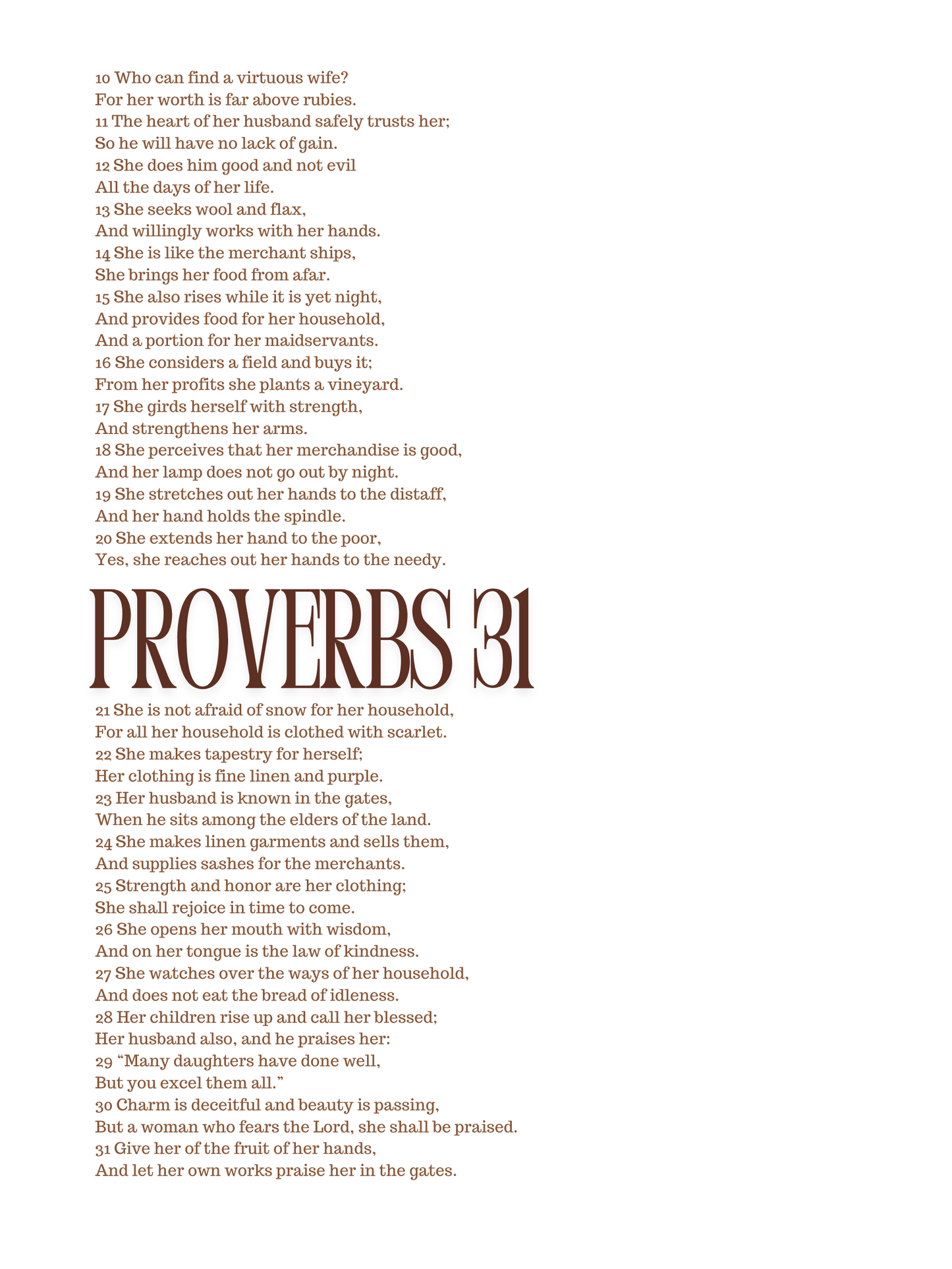 Proverbs 31 Poster